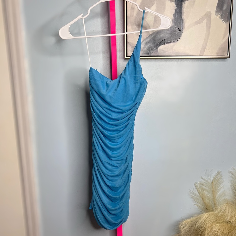 Princess Polly Jocasta Mini Dress in Turquoise size 2 - Picture 7 of 8